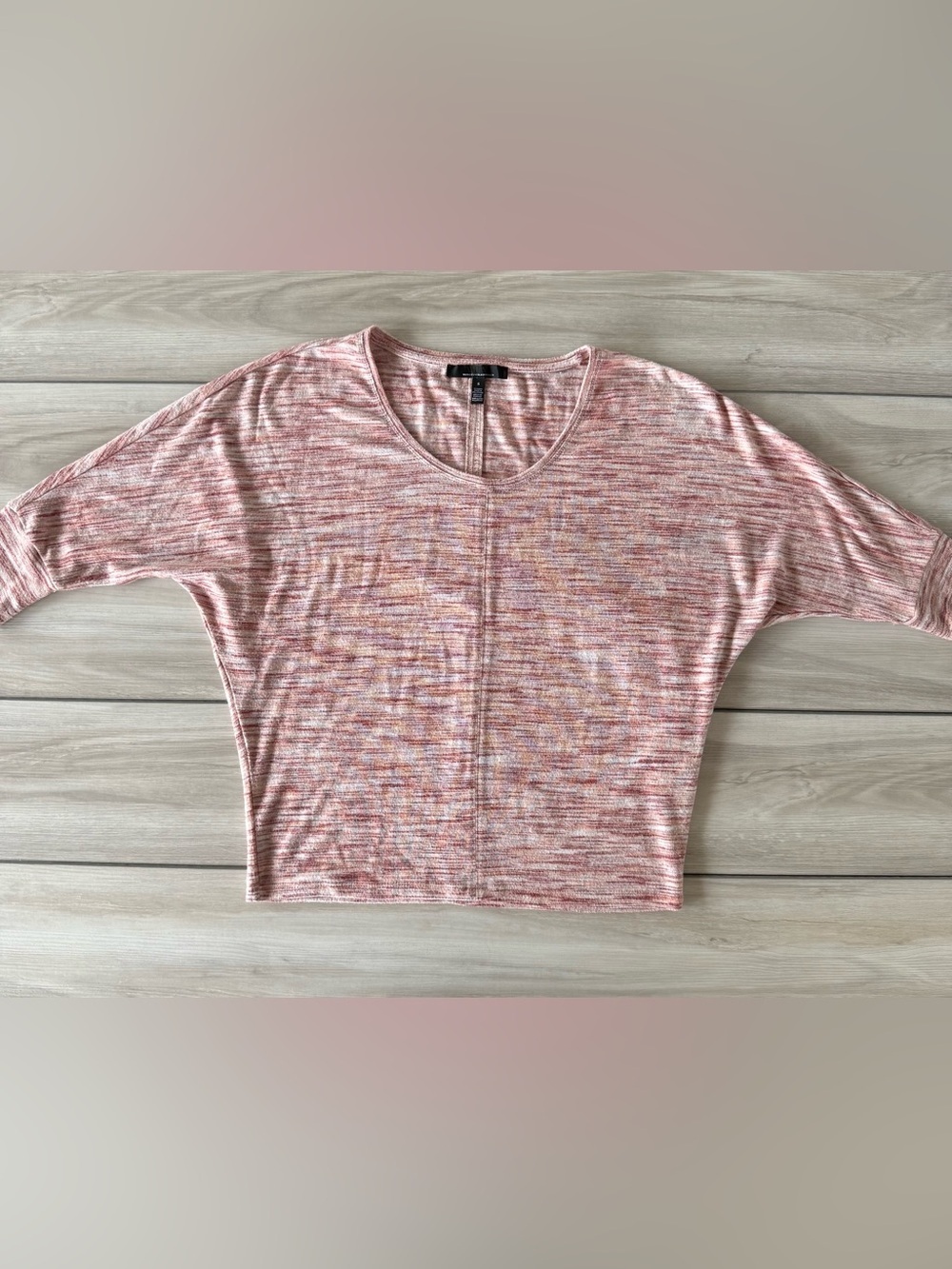 White House Black Market Stretch Knit Top Pink Small EUC
